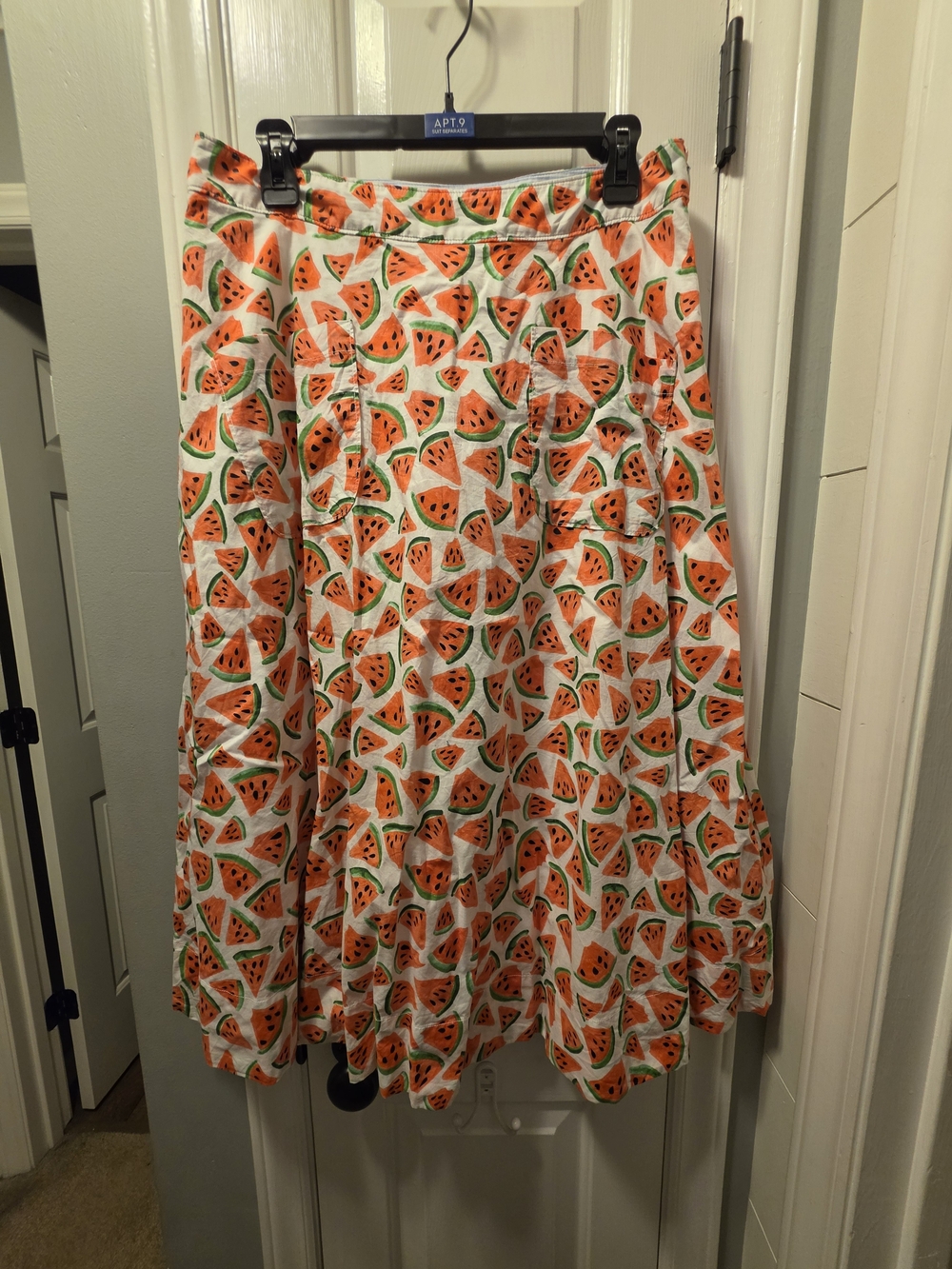 Maeve By Anthropologie Skirt with Red & Green Watermelon Motif